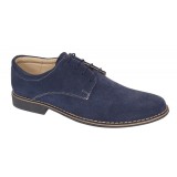 Pantofi barbati casual din piele naturala intoarsa bleumarin PAVELBLM2