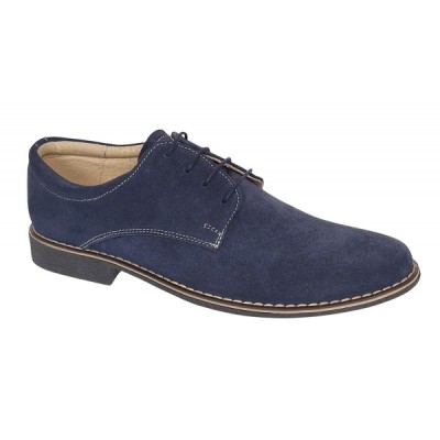 Pantofi barbati casual din piele naturala intoarsa bleumarin PAVELBLM2 foto