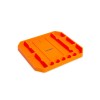 Tava pentru unelte Handy, 26 x 23.5 x 2.5 cm, cauciuc, 5 compartimente, rigla inclusa, Portocaliu