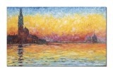Cumpara ieftin Tablou celebru pictat manual, San Giorgio Maggiore, 100x60cm ulei pe panza, reproducere Claude Monet, Magnific