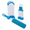 Set 2 Perii de curatare par de animale sau scame, 2 fete de curatare, plastic, 29x5.5x2cm, 10x4x1cm si 19.5x8.5x4cm, alb-albastru