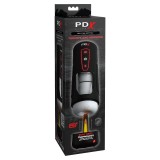 Masturbator automat PDX ELITE Milk Me Hotter, funcție de &icirc;ncălzire și penetrare automată, 10 funcții de vibrație, negru