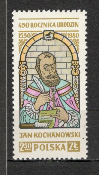 Polonia.1980 450 ani nastere J.Kochanovski-poet MP.129