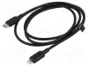 Cablu Apple Lightning la USB C 1m negru PVC VENTION