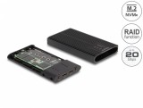 Rack extern USB type C la 2 x M.2 NVMe PCIe SSD cu RAID, Delock 42022