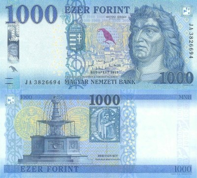 UNGARIA █ bancnota █ 1000 Forint █ 2021 █ P-203c █ UNC █ necirculata foto