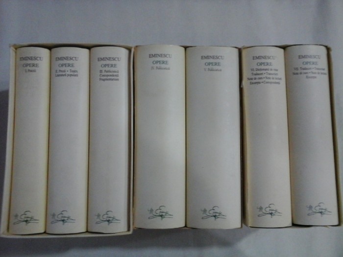 EMINESCU - OPERE - Editia Academia Romane - 7 volume ( editie completa)