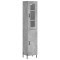 Dulap inalt, gri beton, 34,5x34x180 cm, lemn prelucrat