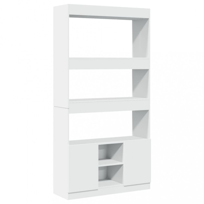 Dulap inalt, alb, 92x33x180 cm, lemn prelucrat