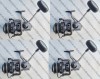 SET 4 Mulinete Crap Line Winder KK8000 cu tambur long-cast 0,40mm/260m, Stationar, Baracuda
