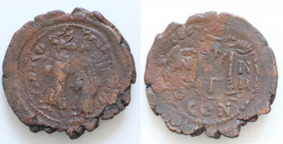 40 Nummi - Heraclius (610-641) - Imperiul Bizantin foto