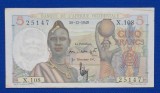 Bancnota Africa de Vest 5 franci 1949, 5 francs 1949