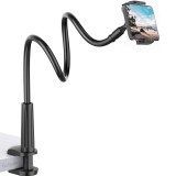 Suport pentru telefon, Flexibil, Reglabil, Rotire 360, Negru