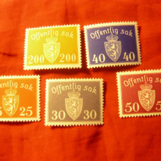 Serie Norvegia 1946 - Embleme , 5 valori