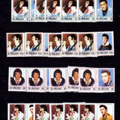 St. Vincent 1985 5 x Elvis Presley Mi.862-69 MNH DA.256