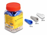 Set 50 protectii/mansoane cuttable mufa RJ45 colorate, Delock 66975