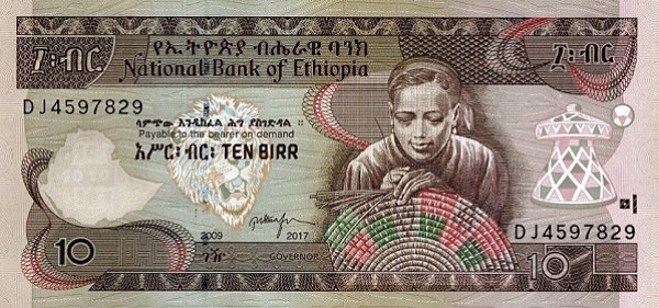 Etiopia 10 Birr 2017 - V19, P-48 UNC !!!