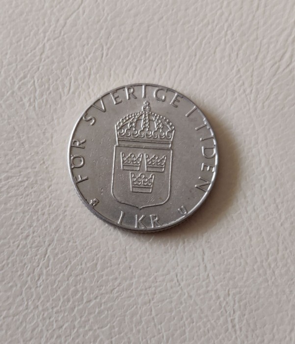 Suedia - 1 coroana (1984) Carl XVI Gustaf - monedă s342