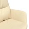 Scaun de relaxare, crem, material textil - 6