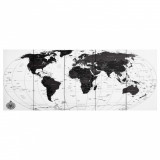 Set Tablouri Din P&acirc;nză Harta Lumii Alb 150 x 60 cm 289249, General
