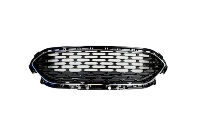 Grila radiator Ford Kuga, 12.2019-05.2024; Escape, 04.2019-, montare fata, cu rama crom; lucios, negru/negru, RapidAuto