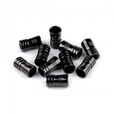 Set 10 terminatii metalice pentru snur 5 mm Negru foto