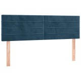 Cumpara ieftin Tablii de pat, albastru inchis, 144x5x78/88 cm, catifea