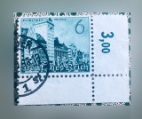 Germania Reich 1940 T&acirc;rgul de la Leipzig Turnul Kroch 6pf Margine de Coală cu Preț 3,00 Ștampilat - OREF1