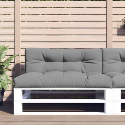vidaXL Pernă de paleți, gri, 120x40x12 cm, material textil foto