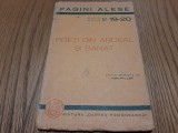 POETI DIN ARDEAL SI BANAT - Ion Pillat (culegere) - Cartea Romaneasca, 1936, 80p, Alta editura