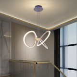 Lustra LED suspendata cu Telecomanda RIMINI 51W, 3 Elemente, lumina Rece/Calda/Neutra, Dimabila, Auriu ModernLight Concept