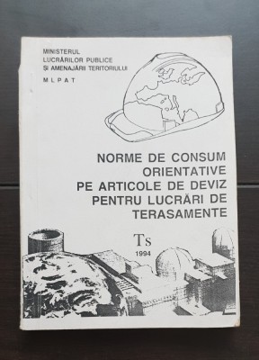 Norme de consum orientative pe articole de deviz pentru lucrări de terasamente foto