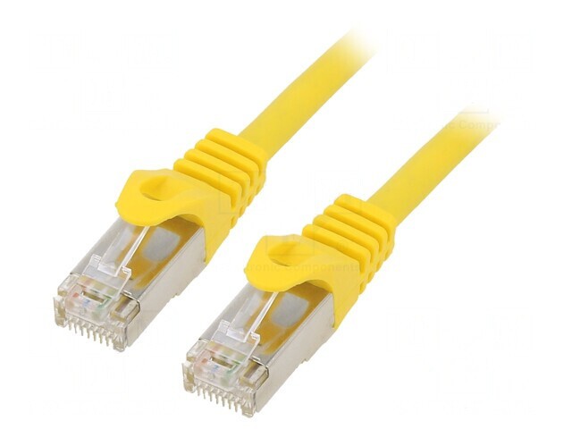 Patch Cord Ethernet S/FTP Cat6a 3m Galben - Cablexpert