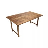 Cumpara ieftin Masa extensibila pentru gradina, lemn acacia, dreptunghiulara, 12 persoane, 160 / 220 x 100 x 74 cm