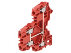 Conector de Șine 0,2-6mm&sup2; 1 Piste 4 Borne Roșu 6mm