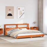 VidaXL Cadru de pat fără saltea, maro ceruit 200x200 cm lemn masiv pin