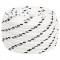 vidaXL Fr&acirc;nghie &icirc;mpletită pentru barcă, alb, 16 mm x 25 m, poliester