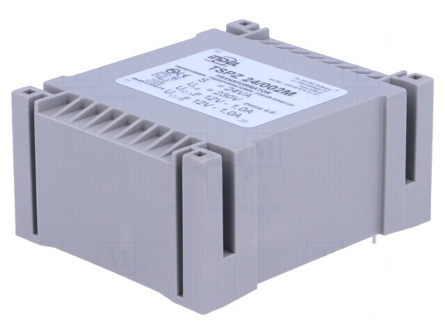 Transformator &Icirc;ncapsulat 24VA 230V 12V 1A PCB IP00