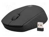 Mouse wireless negru NATEC USB A optic 3 butoane 10m ergonomic