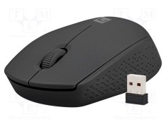 Mouse wireless negru NATEC USB A optic 3 butoane 10m ergonomic