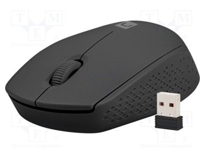 Mouse wireless negru NATEC USB A optic 3 butoane 10m ergonomic foto
