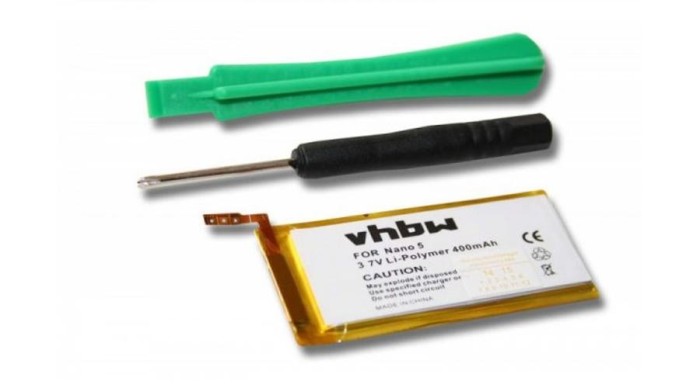 &Icirc;nlocuire baterie VHBW MP3-Player pentru Apple 616-0406, P11G73-01-S01, 616-0467 - 400 mAh 3,7 V Li-polimer