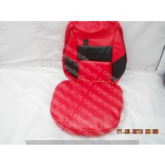 Huse scaune imitatie piele rosu cu negru ozmer