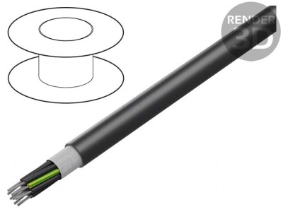 Cablu HELUTHERM 145 MULTI Cu 12G1,5mm2 Negru foto