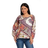 Bluza Ie Dama Orange si Grena - XL