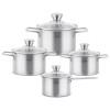 Set Oale Inox Zass Gourmet ZG-SCS 01, 6 Piese, Baza Multistrat, Capac Sticla, Compatibil Inductie/Gaz/Electric