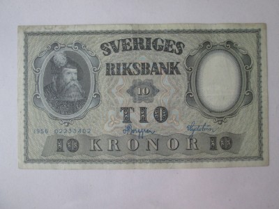 Suedia 10 Kronor 1956 foto