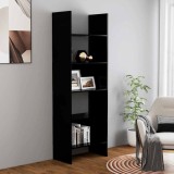 Bibliotecă, negru, 60x35x180 cm, lemn prelucrat
