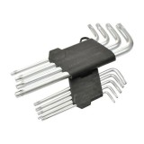 Cumpara ieftin Set 9 imbusi Torx chrome vanadium, lungi 21 cm, 1,5-10 mm - Gri
