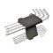 Set 9 imbusi Torx chrome vanadium, lungi 21 cm, 1,5-10 mm - Gri